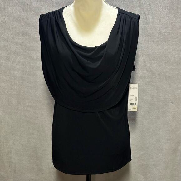 NWT Notations | Cowl Neck Sleeveless Top | Black | Size: Large - Picture 1 of 9
